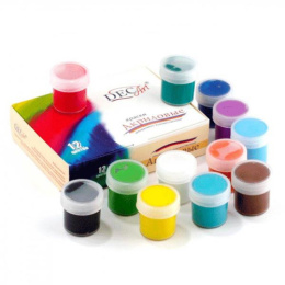 Краски акриловые 12 цветов Decart 20мл, картон. коробка 24-12.20-50 8079626