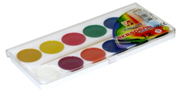 Акварель 12 цветов Луч Классика, с кисточкой, пластик. упаковка 19С 1287-08