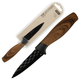 Нож стальной Tronto  89мм с покрытием non-stick, пластиковая ручка "под дерево", овощной Mallony 110646