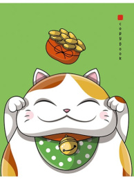 Тетрадь  96 листов А4 Кот на удачу С4075-08