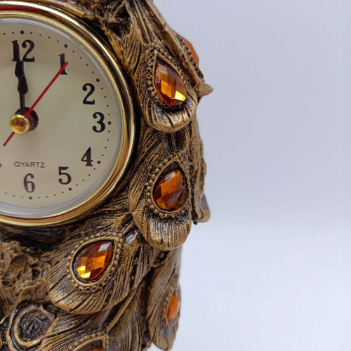 Часы настольные декоративные Павлин Радужный Дом РД16658