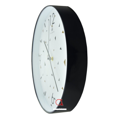 Часы настенные круглые d-30см черный Atlantis 1T2612R45