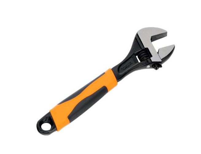 Ключ разводной 250мм стальной двухкомпонентная ручка Sparta 15543