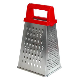 Терка 4 грани h-20см жестяная, пластиковая ручка Никис Т-2