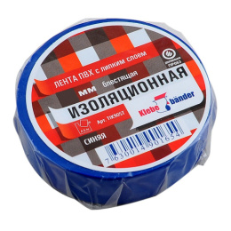 Изолента ПВХ 15мм х 20м синяя Klebebander TIK505Т