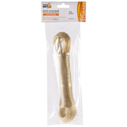 Шнур бельевой металлическая проволока/полипропилен 25м, суперпрочный Рыжий кот 171171