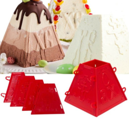 Форма пластиковая для творожной пасхи разборная №3 верх d-4,5см, низ d-10,5см, h-11см Бриг Бр.5.06