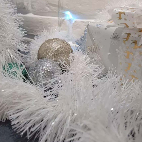 Мишура 2м 13см белый РД15257