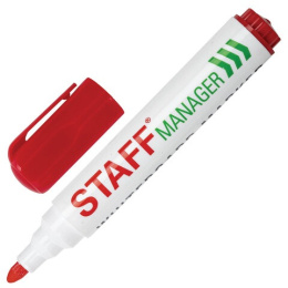 Маркер для белой доски Staff Manager WBM-491, красный, 5мм 151493