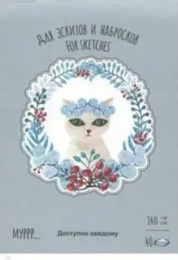 Планшет для эскизов и зарисовок А5 40 листов Времена кошек. Зима ПЛ-1585
