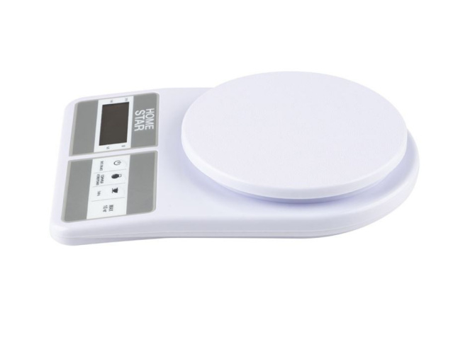Весы кухонные электронные до 10кг, пластиковые, HS-3012, белый HomeStar 104931