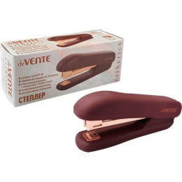 Степлер №10 12 листов Devente Esthetics, пластиковый, бургунди/розовое золото 4142519