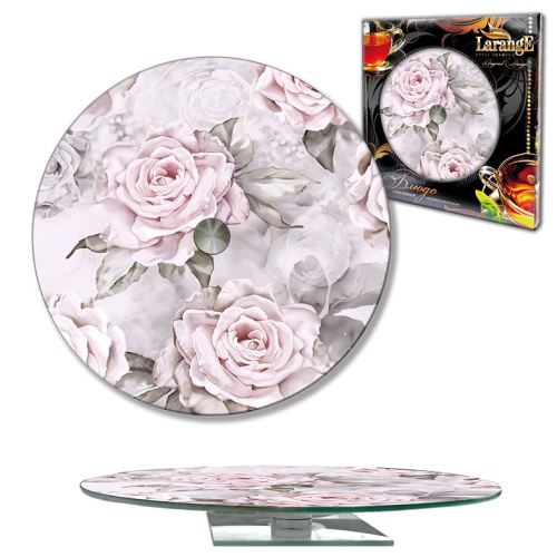 Блюдо стеклянное круглое вращающееся 280мм Larange 105-1558