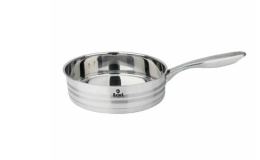 Сковорода из нержавеющей стали 280мм без крышки, металлическая ручка, многослойное дно Rashel R-2/28