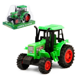 Трактор инерционный пластиковый Фермерский 11,5х6,5х6,5см, в ассортименте, в картонной коробке с PVC 1173729