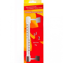Термометр наружный пластиковый Универсальный с липучками в картонной коробке Первый термометровый завод ТСН-14