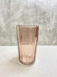 Ваза для цветов стеклянная h-19см Магия Пудровая, в инд/у Декостек 2395-Н5