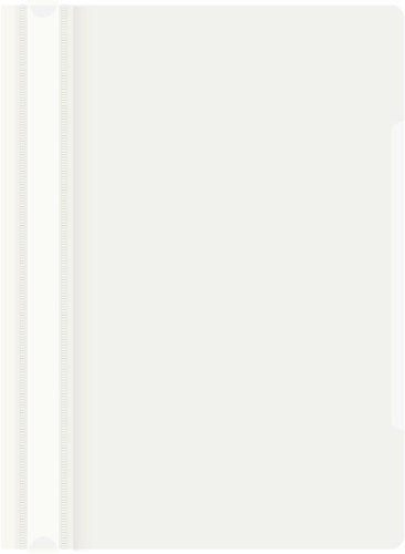 Скоросшиватель пластиковый белый Бюрократ -PS20WH,-PS20WN