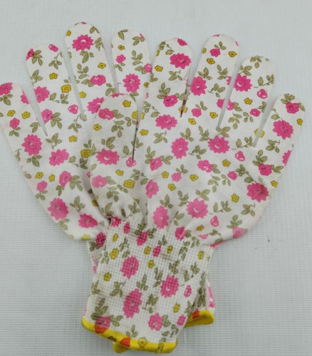 Перчатки нейлоновые без ПВХ Дачник, цветные