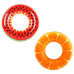 Круг для плавания надувной детский  85см Фрукты, в ассортименте, 14+ Ecos 993173