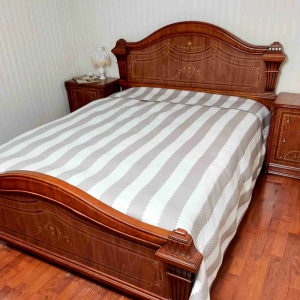 Покрывало 240х220см жаккард Полоска 001 ДомВелл 