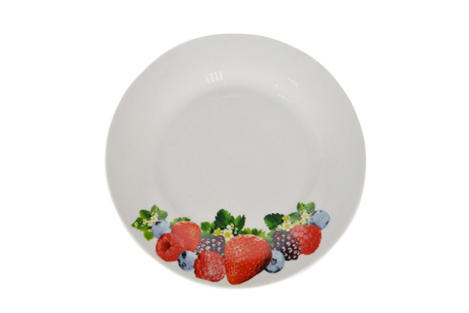 Тарелка фарфоровая мелкая 230мм Сочные ягоды Lavenir т9-7682#