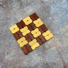 Подставка под горячее бамбуковая квадратная 13х13см, Клетка Радужный Дом РД76835