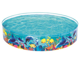 Бассейн жесткий борт круглый 2074л 244x46см Fill 'N Fun Odyssey, заплатка для ремонта BestWay 55031/006183