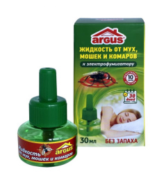 Жидкость к фумигатору от мух 30 ночей 30мл без запаха Argus  AR-009