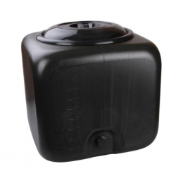 Бак для душа пластиковый 100л квадратный черный Альтернатива М3271