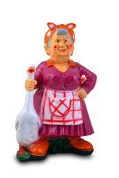 Фигурка садовая гипсовая Теща с гусями 47х80см ГусьДекорЛюкс 7С24