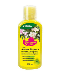 Жидкое удобрение для азалии, вереска и рододендрона 200мл Цветочный рай комплексное Буйские удобрения
