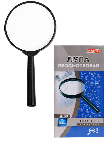 Лупа D100мм, увеличение  3 ЛУ-9191