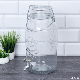 Банка для лимонада стеклянная 4,5л 1841-3800/709259