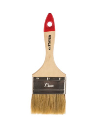 Кисть плоская Стандарт  75мм, 3", натуральная щетина, деревянная ручка Stayer 0101-075