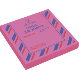 Блок самоклеящийся 76х76 малиновый неон 100 листов Attomex 2010915