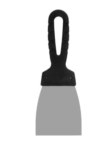 Шпатель нержавеющий  80мм пластиковая ручка Сибртех 85433