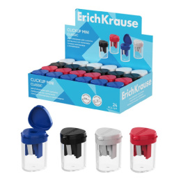 Точилка пластик 1 отверстие с контейнером ErichKrause Clickup Mini Classic 66440