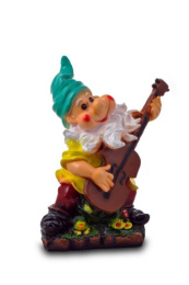 Фигурка садовая гипсовая Гном с гитарой 37х47см ГусьДекорЛюкс 2С22