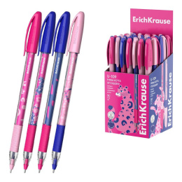Ручка шариковая ErichKrause Ultra U-109 Stick & Grip Pinna Kotta, синяя, 1мм 65165