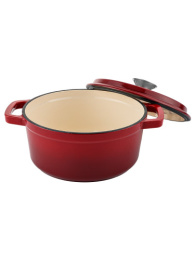 Кастрюля чугунная  3,6л эмалированное покрытие My real iron cook MCE5363