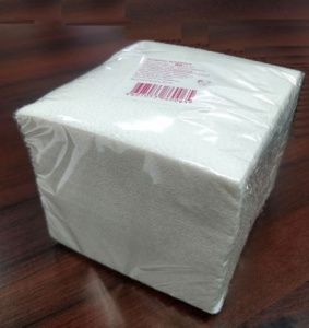 Салфетки бумажные 100шт. 24х24см белые Курск БумПром