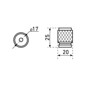 Ручка-кнопка мебельная StahlBuro AP2706 2шт., SN сатин StahlBuro 42300