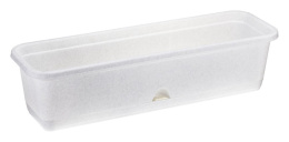 Ящик для цветов балконный пластиковый  60х18,5х15см с поддоном, мраморный Idea М3221