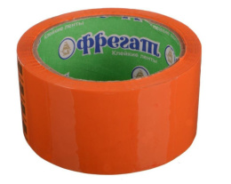 Скотч (клейкая лента) цветной 48мм х 50м х 43мкм оранжевый Фрегат 4041