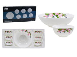 Набор салатников стеклокерамических  7шт. (1шт.-200мм/1020мл, 6шт.-110мм/250мл) Розмари, в п/у Lavenir 7PCS A9-21015