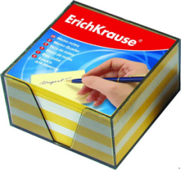 Блок для записей в пластиковом боксе 9х9х5 2 цвета (белый, желтый) ErichKrause 2720
