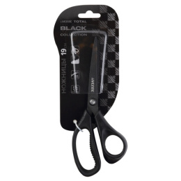 Ножницы 19 см Devente Total Black прорезиненные кольца, тефлоновое покрытие, черный 4091400