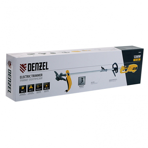 Триммер электрический 1200Вт, катушка, диск, разборная штанга Denzel 96642