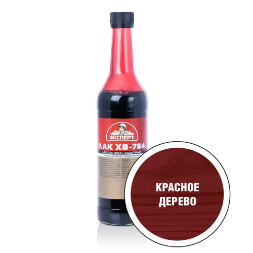 Лак для дерева ХВ-784 0,5л красное дерево Эксперт